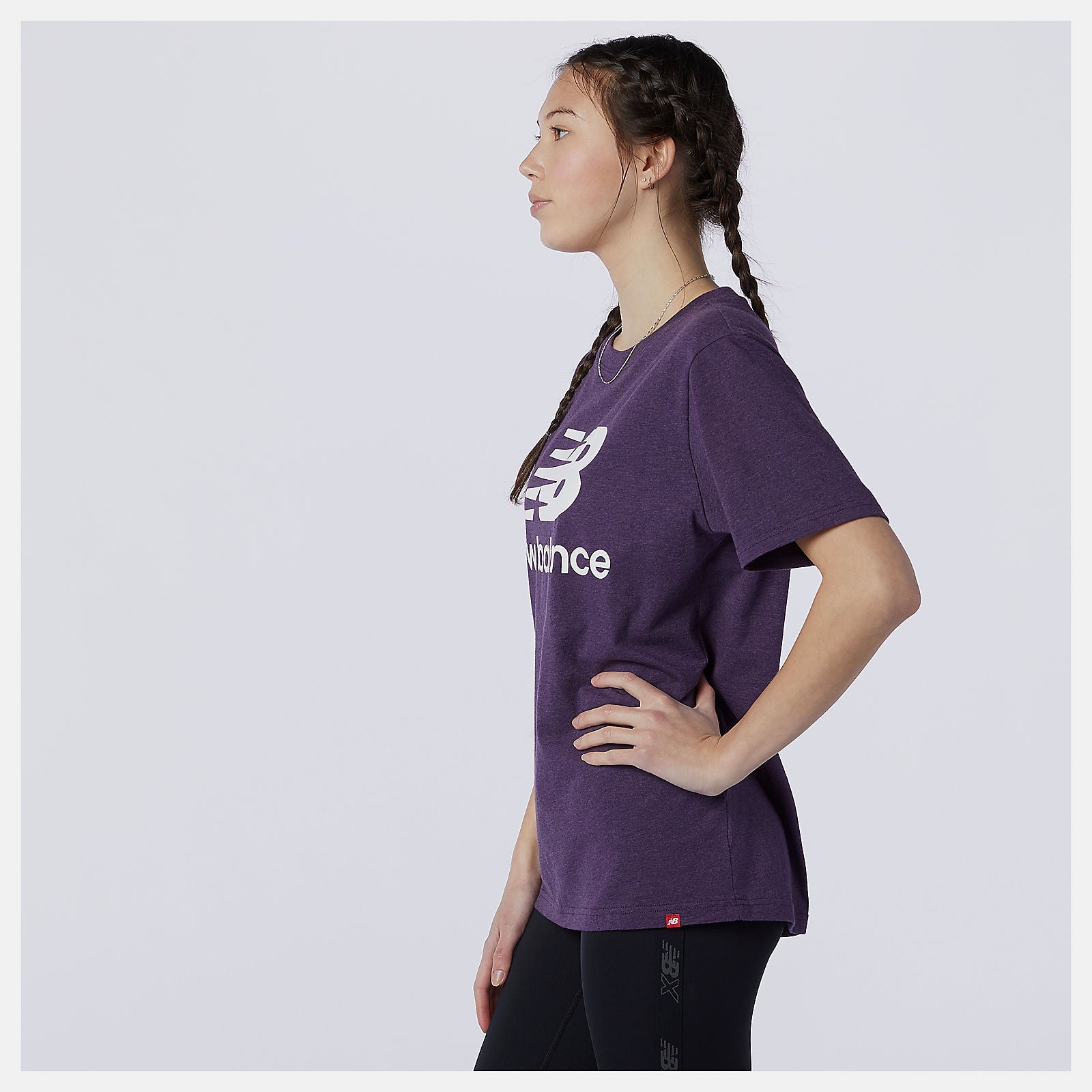 Essentials Stacked Logo Tee | New Balance Clothing Prism Purple - Men