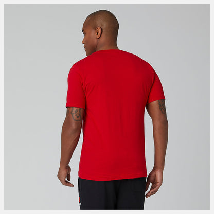 Essentials Stacked Logo Tee | New Balance Clothing Team Red - Men