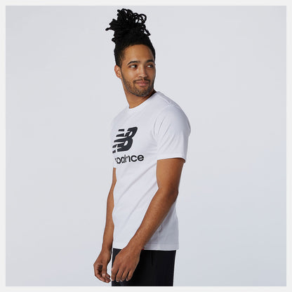 Essentials Stacked Logo Tee | New Balance Clothing White - Men