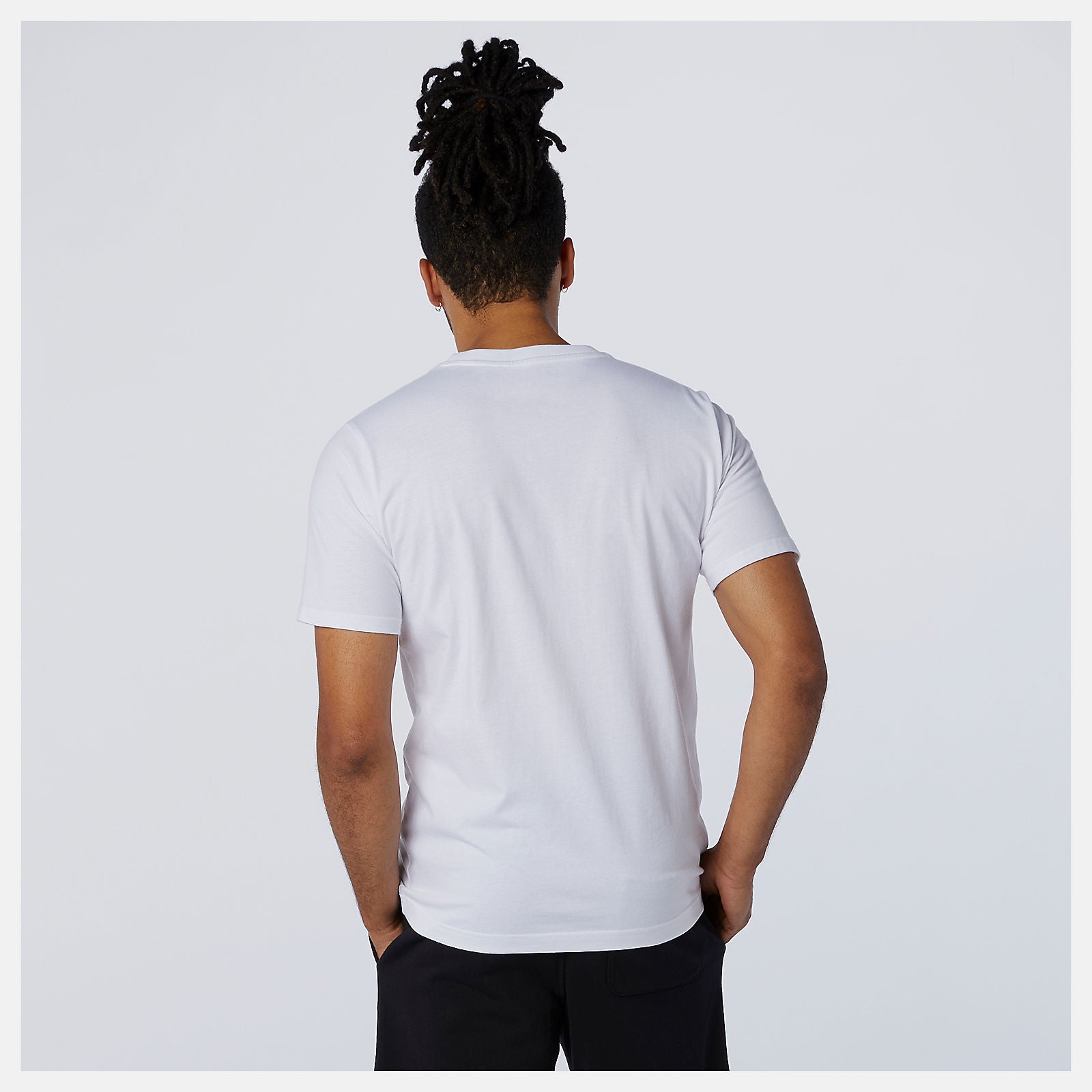 Essentials Stacked Logo Tee | New Balance Clothing White - Men