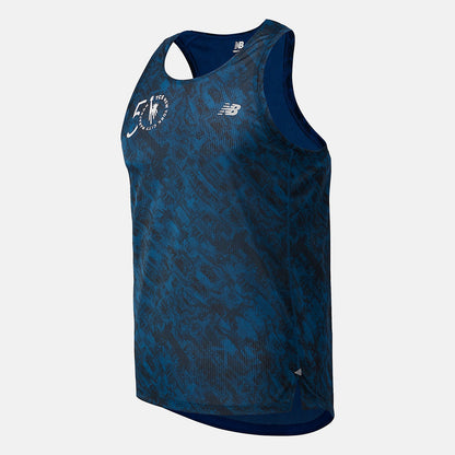 NYC Marathon Printed Impact Run Singlet | New Balance Clothing Rogue Wave - Men