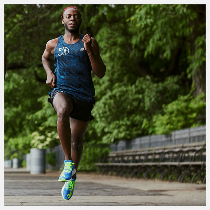 NYC Marathon Printed Impact Run Singlet | New Balance Clothing Rogue Wave - Men