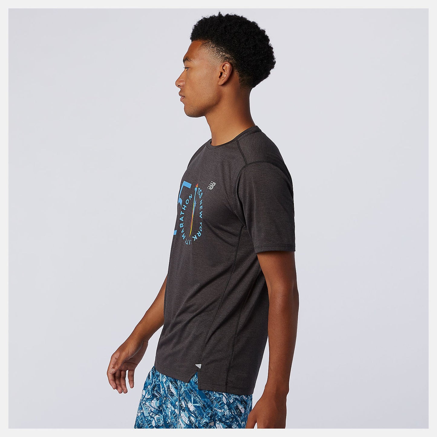 NYC Marathon Impact Run Short Sleeve | New Balance Clothing Black Heather - Men