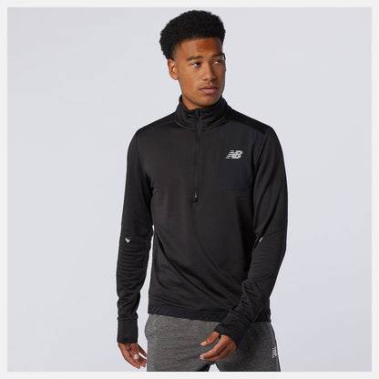NB Heat Grid Half Zip | New Balance Clothing Black - Men