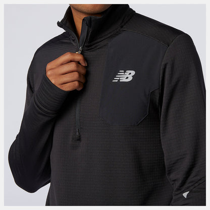 NB Heat Grid Half Zip | New Balance Clothing Black - Men