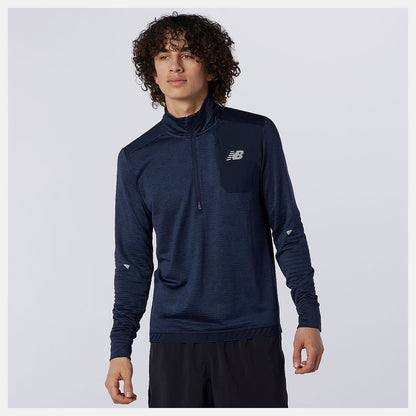 NB Heat Grid Half Zip | New Balance Clothing Eclipse Heather - Men