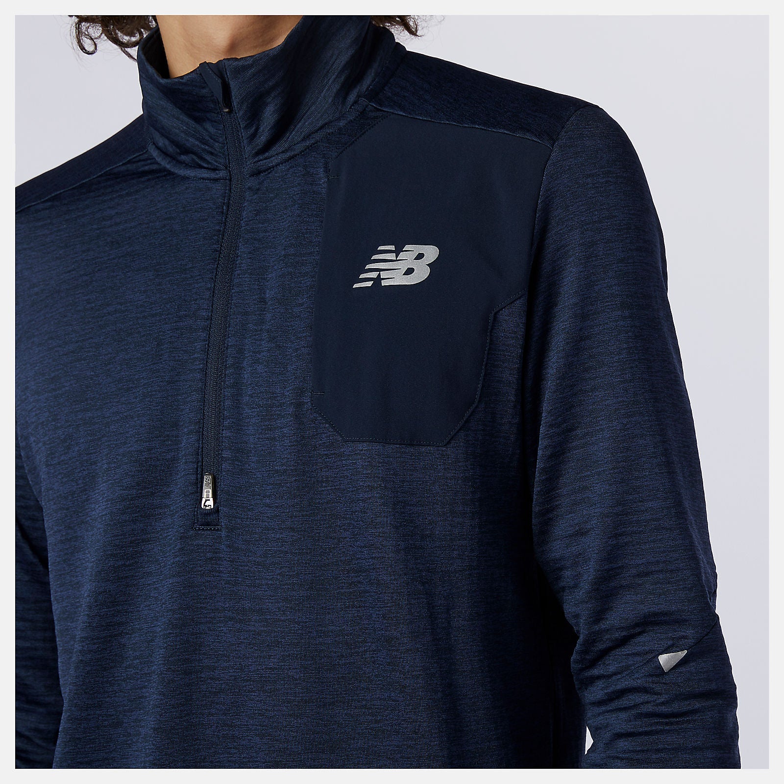 NB Heat Grid Half Zip | New Balance Clothing Eclipse Heather - Men