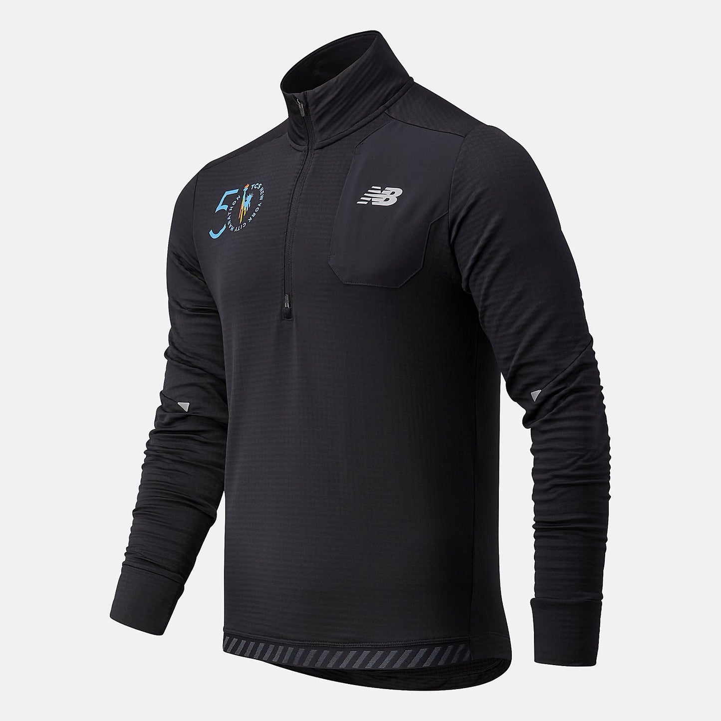 NYC Marathon Impact Run Grid Back Half Zip | New Balance Clothing Black - Men