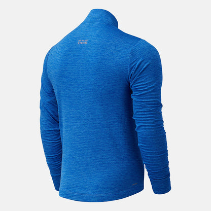 NYC Marathon Impact Run Grid Back Half Zip | New Balance Clothing Faded Cobalt - Men