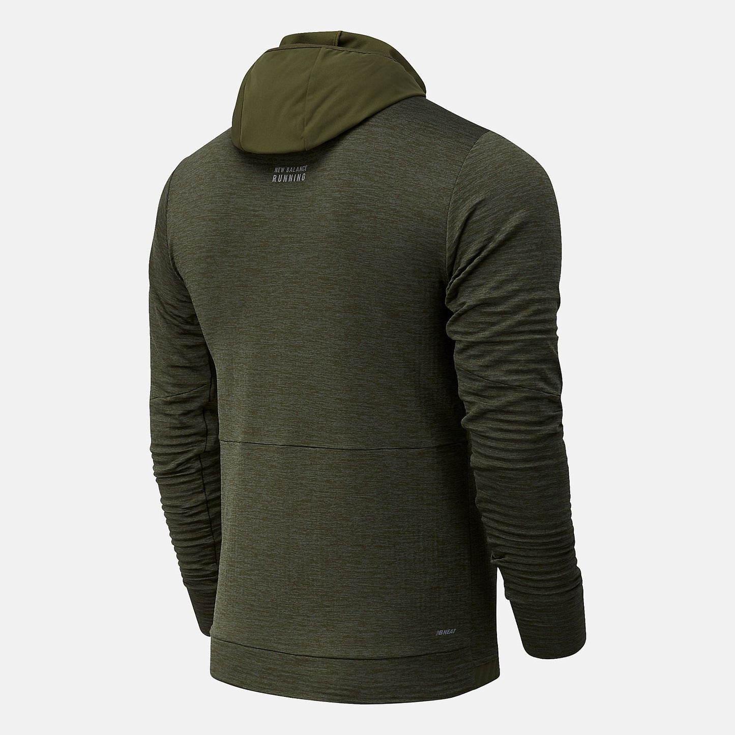 NYC Marathon Impact Run Grid Back Hoodie | New Balance Clothing Oak Leaf Green - Men