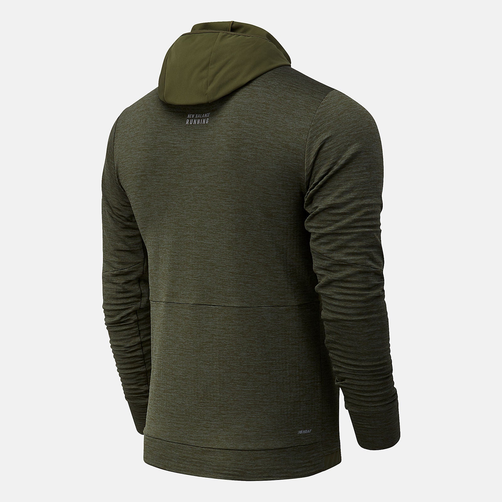 NYC Marathon Impact Run Grid Back Hoodie | New Balance Clothing Oak Leaf Green - Men