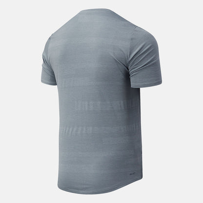 NYC Marathon Q Speed Fuel Jacquard Short Sleeve | New Balance Clothing Athletic Grey - Men