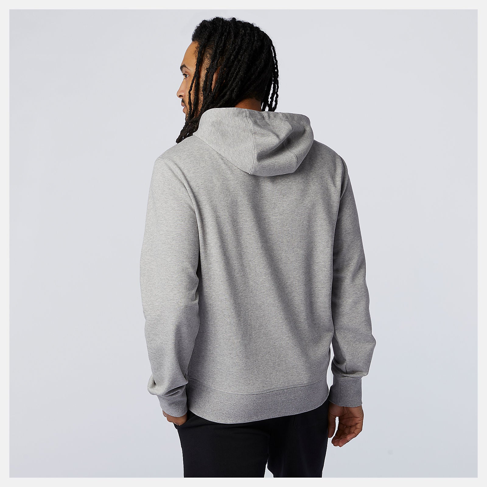 NB Essentials Stacked Logo Po Hoodie | New Balance Clothing Athletic Grey - Men