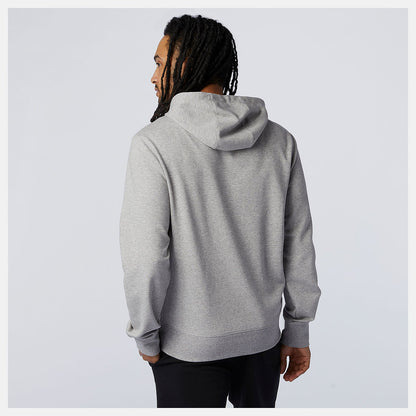 NB Essentials Stacked Logo Po Hoodie | New Balance Clothing Athletic Grey - Men