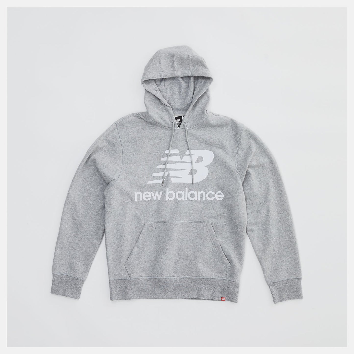NB Essentials Stacked Logo Po Hoodie | New Balance Clothing Athletic Grey - Men