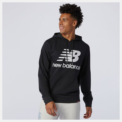 NB Essentials Stacked Logo Po Hoodie | New Balance Clothing Black - Men