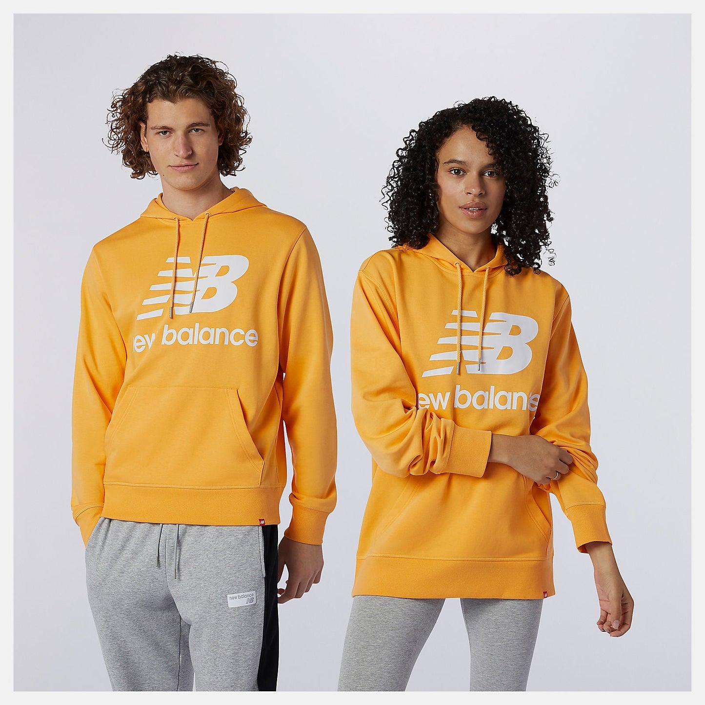 NB Essentials Stacked Logo Po Hoodie | New Balance Clothing Habanero - Men
