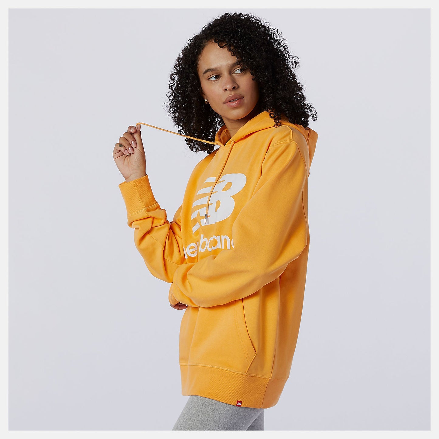 NB Essentials Stacked Logo Po Hoodie | New Balance Clothing Habanero - Men