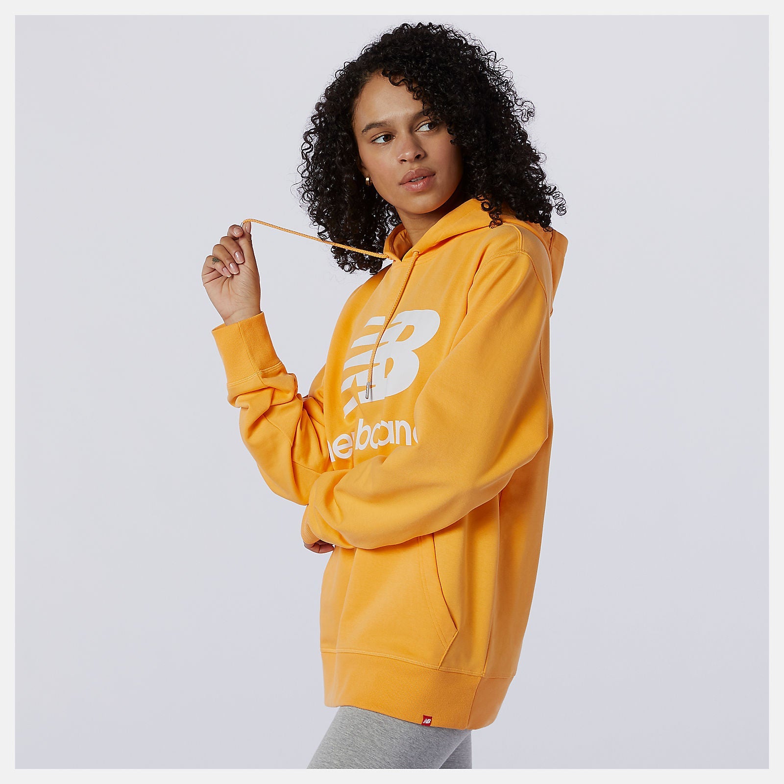 NB Essentials Stacked Logo Po Hoodie | New Balance Clothing Habanero - Men