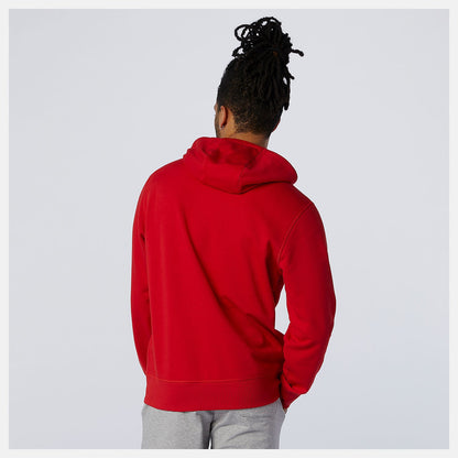NB Essentials Stacked Logo Po Hoodie | New Balance Clothing Team Red Inline - Men