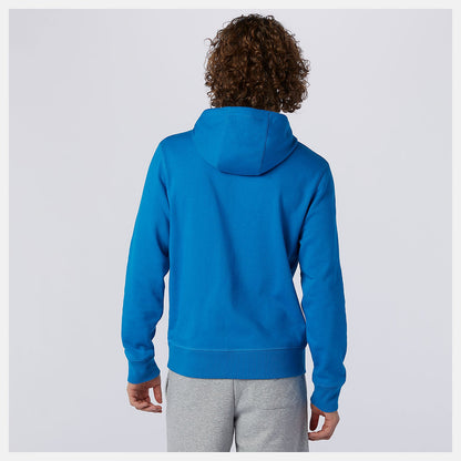 NB Essentials Stacked Logo Po Hoodie | New Balance Clothing Wave Blue - Men
