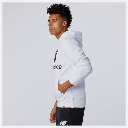 NB Essentials Stacked Logo Po Hoodie | New Balance Clothing White - Men