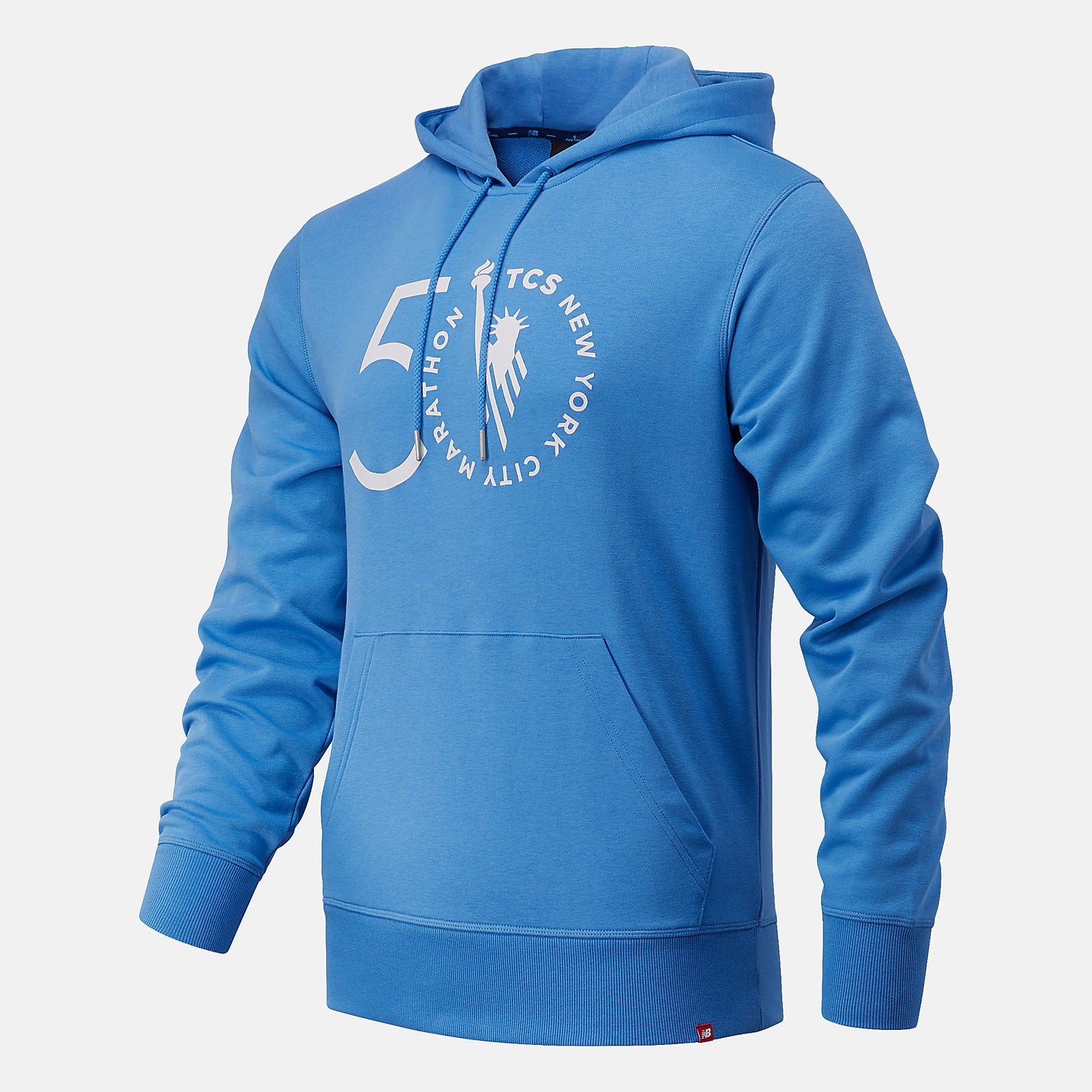 NYC Marathon Essentials Stacked Logo Po Hoodie | New Balance Clothing Faded Cobalt - Men