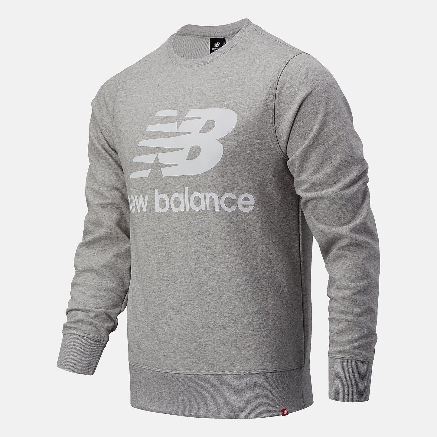 NB Essentials Stacked Logo Crew | New Balance Clothing Athletic Grey - Men