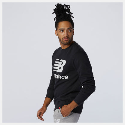 NB Essentials Stacked Logo Crew | New Balance Clothing Black - Men
