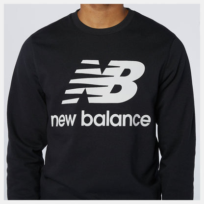 NB Essentials Stacked Logo Crew | New Balance Clothing Black - Men