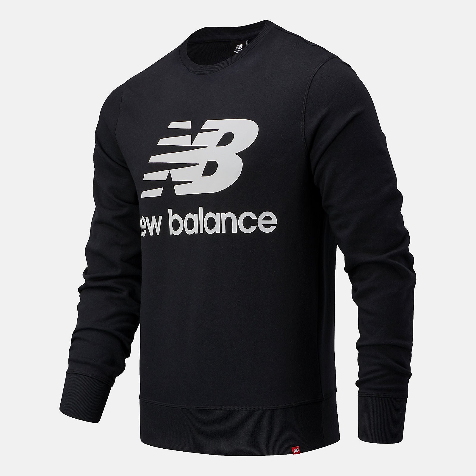 NB Essentials Stacked Logo Crew | New Balance Clothing Black - Men