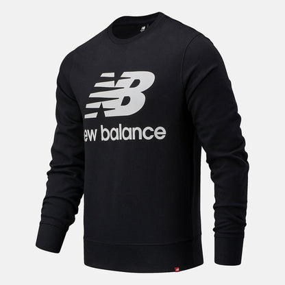 NB Essentials Stacked Logo Crew | New Balance Clothing Black - Men