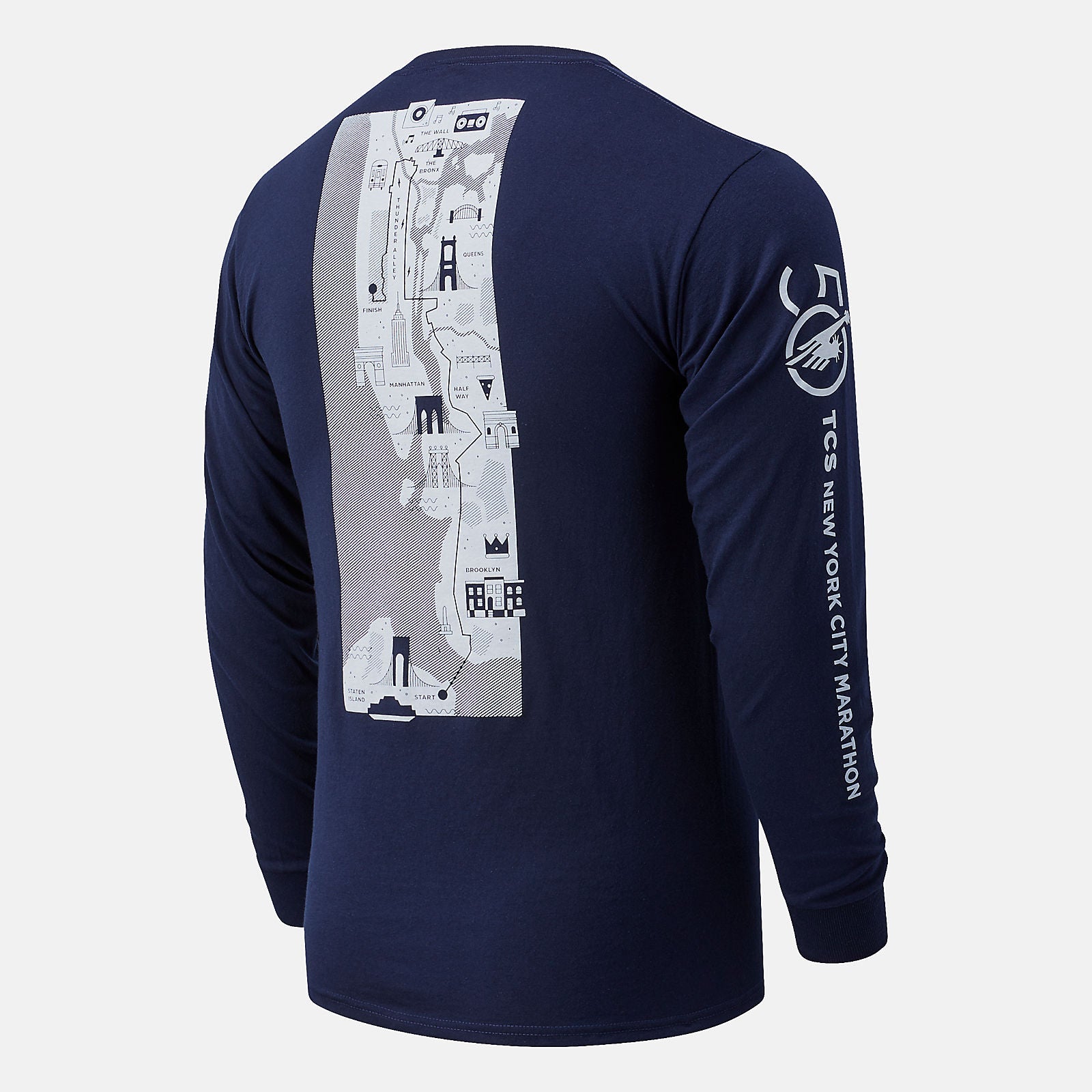 NYC Marathon Map Long Sleeve | New Balance Clothing Pigment - Men