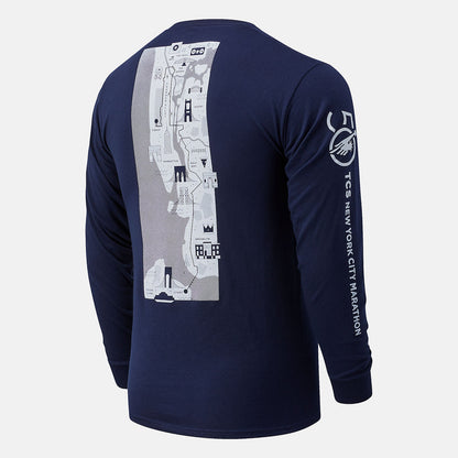 NYC Marathon Map Long Sleeve | New Balance Clothing Pigment - Men