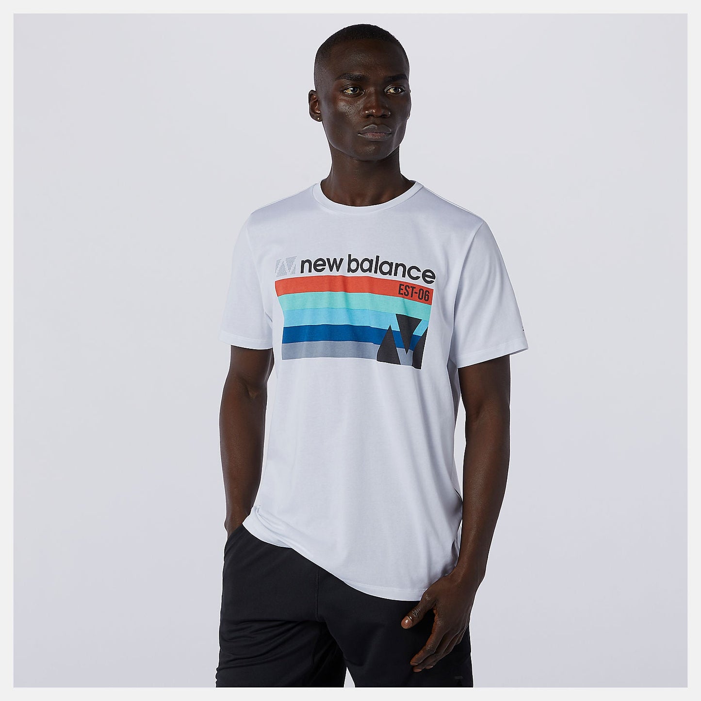 Graphic Heathertech Tee | New Balance Clothing White Multi - Men