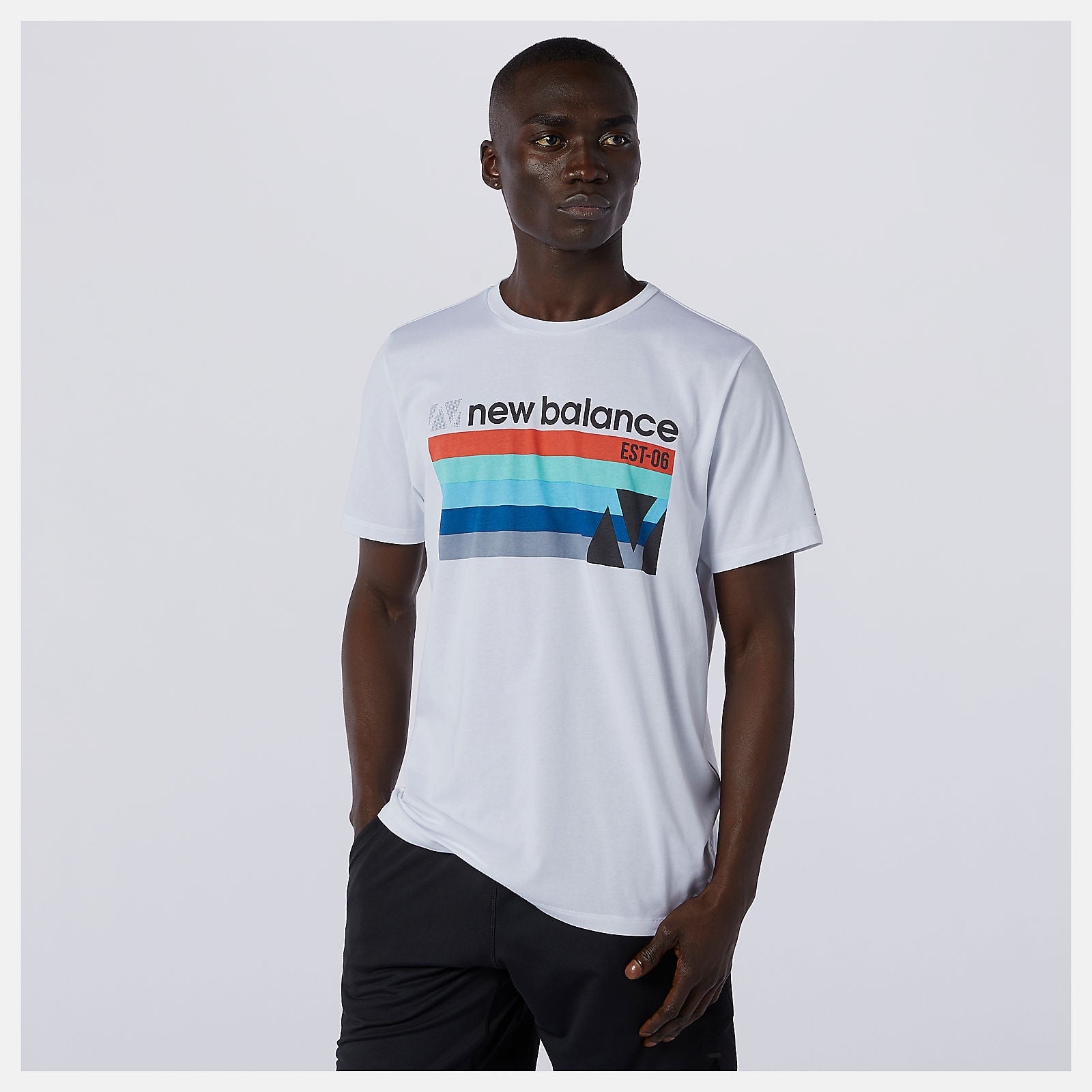 Graphic Heathertech Tee | New Balance Clothing White Multi - Men
