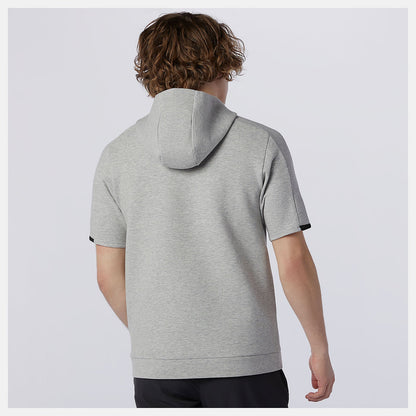 Fortitech Fleece Short Sleeve Hoodie | New Balance Clothing Athletic Grey - Men