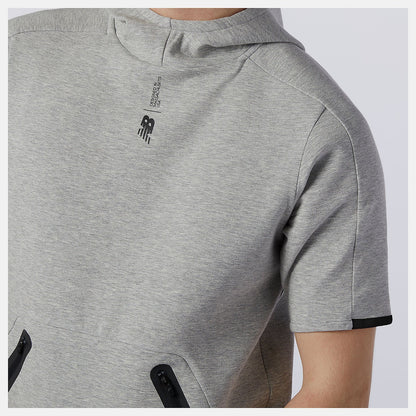 Fortitech Fleece Short Sleeve Hoodie | New Balance Clothing Athletic Grey - Men