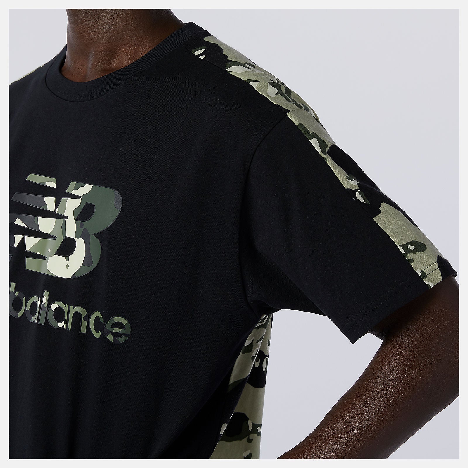 NB Essential Camo Tee | New Balance Clothing Black Multi - Men