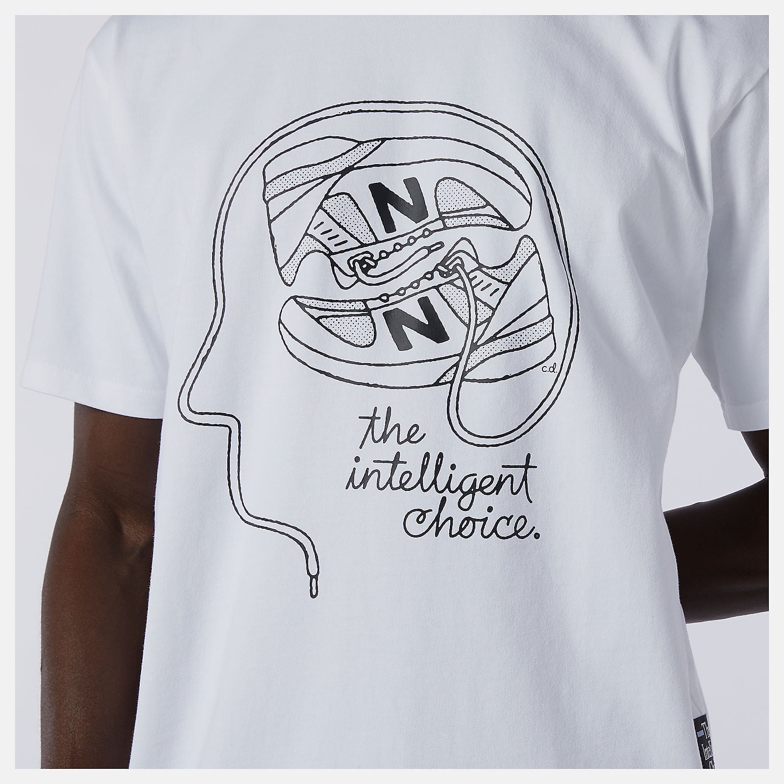 NB Athletics Delorenzo Shoe Tee | New Balance Clothing White - Men