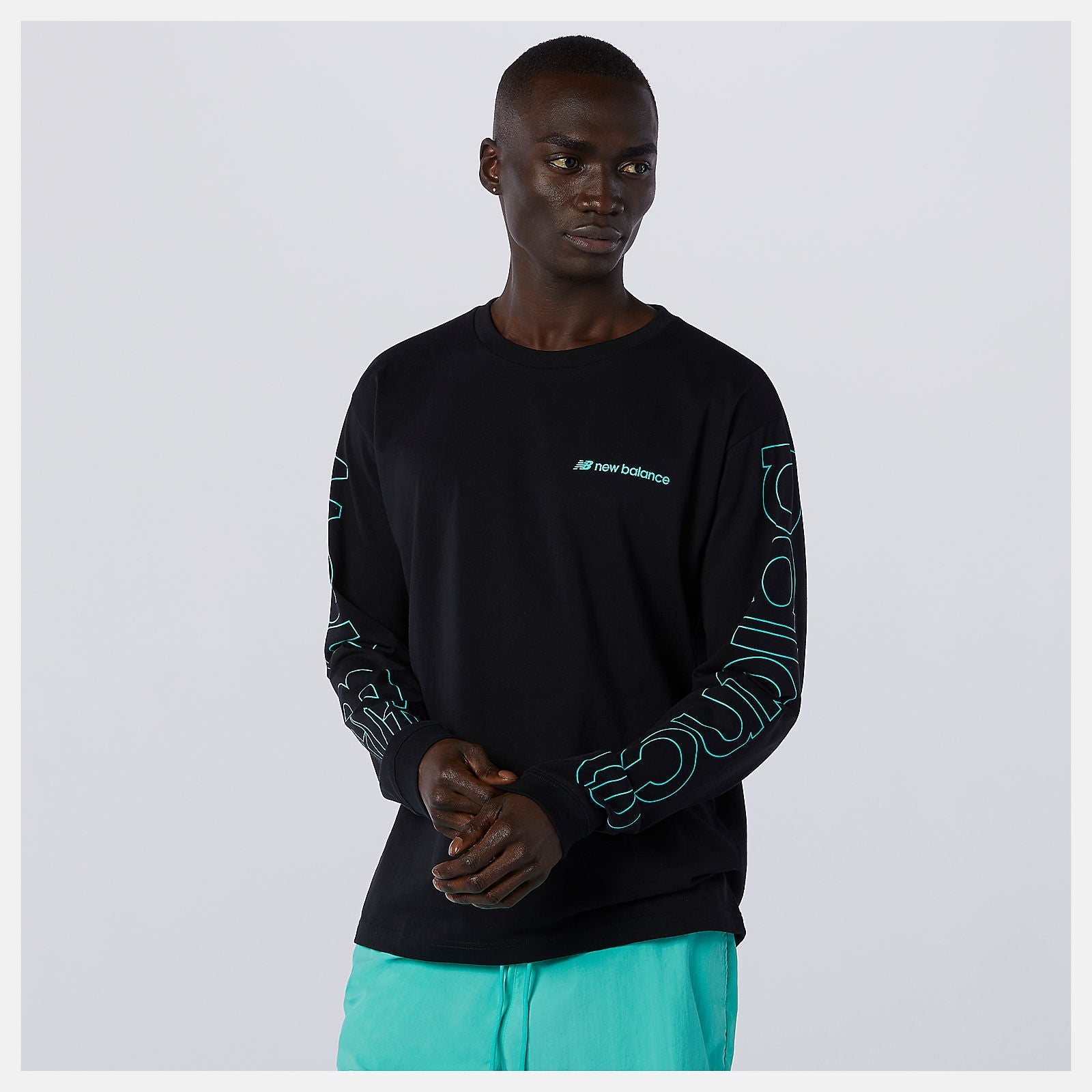 NB Sport Style Optiks Longsleeve Tee | New Balance Clothing Black - Men