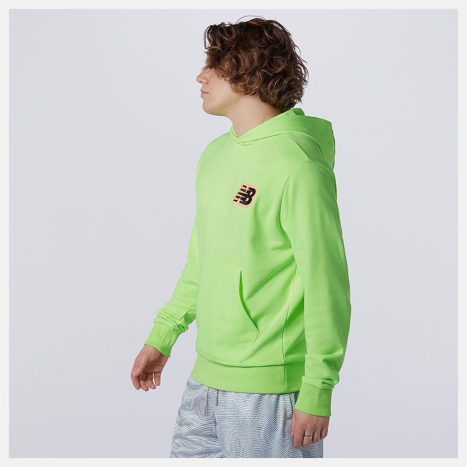 NB Athletics Psy Varsity Hoodie | New Balance Clothing Bleached Lime Glo - Men