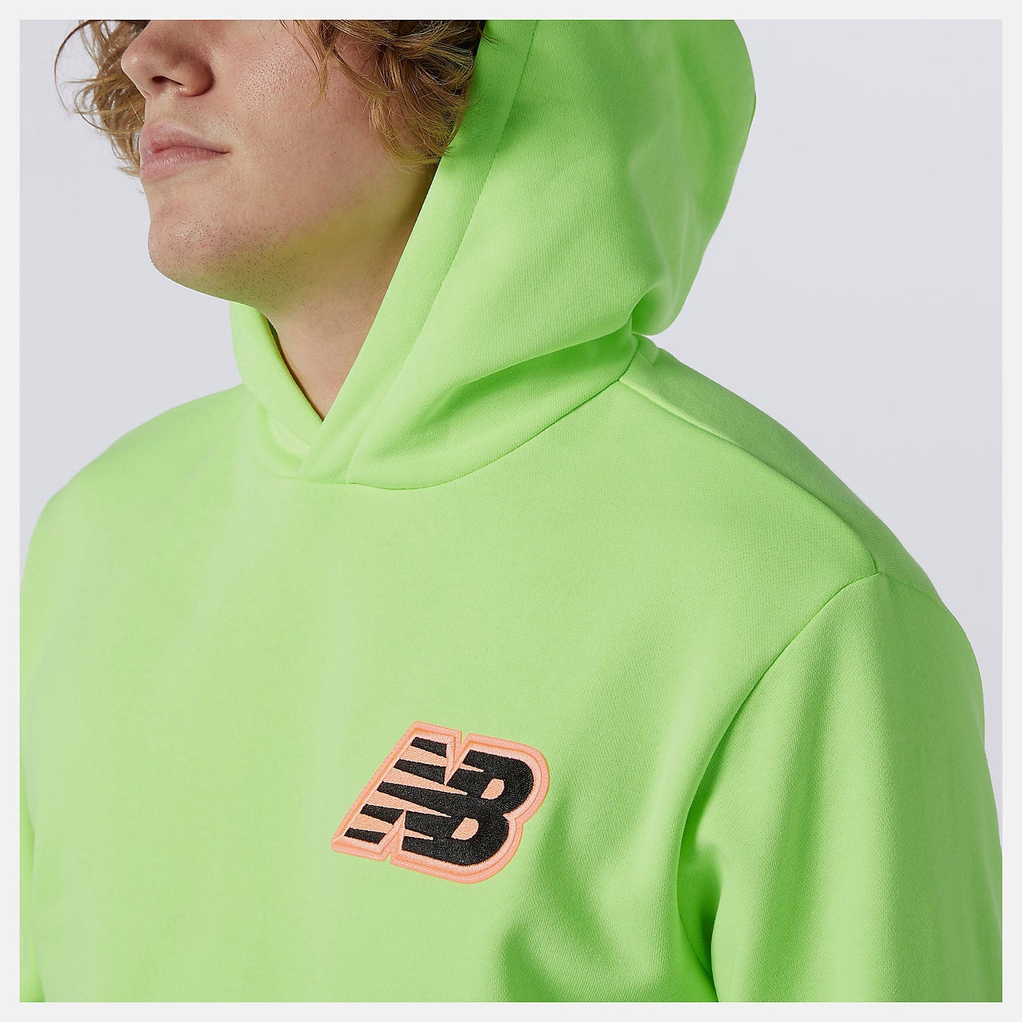 NB Athletics Psy Varsity Hoodie | New Balance Clothing Bleached Lime Glo - Men