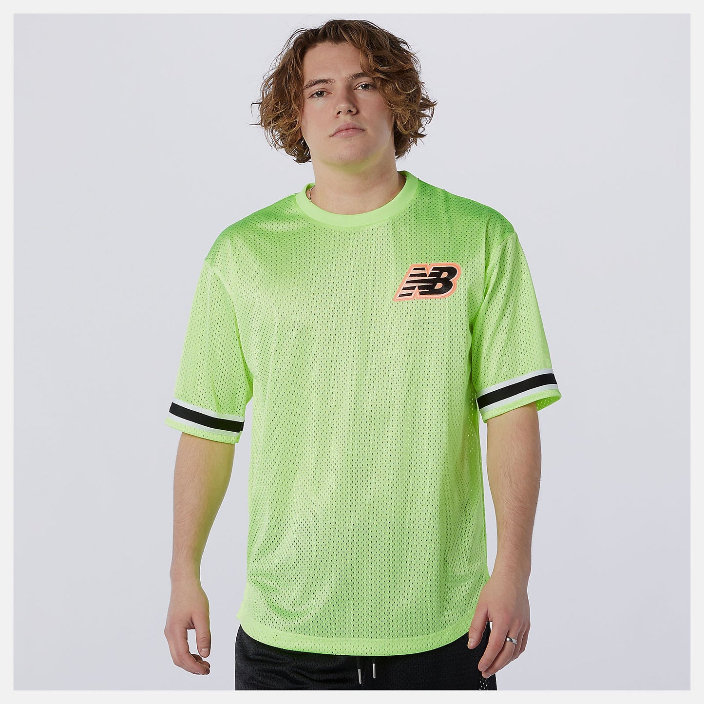 NB Athletics Psy Varsity Mesh Tee | New Balance Clothing Bleached Lime Glo - Men