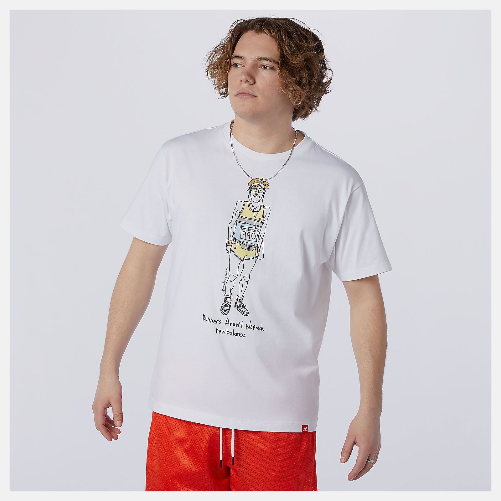 NB Essentials Runner Tee | New Balance Clothing White - Men