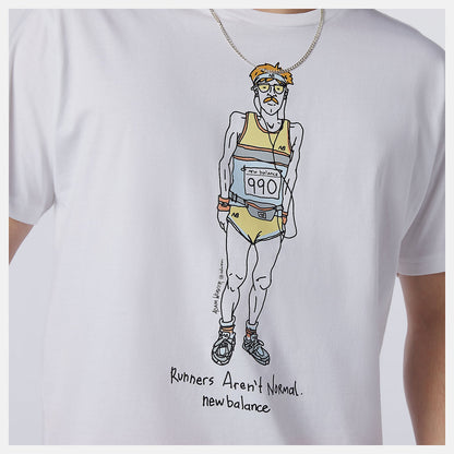 NB Essentials Runner Tee | New Balance Clothing White - Men