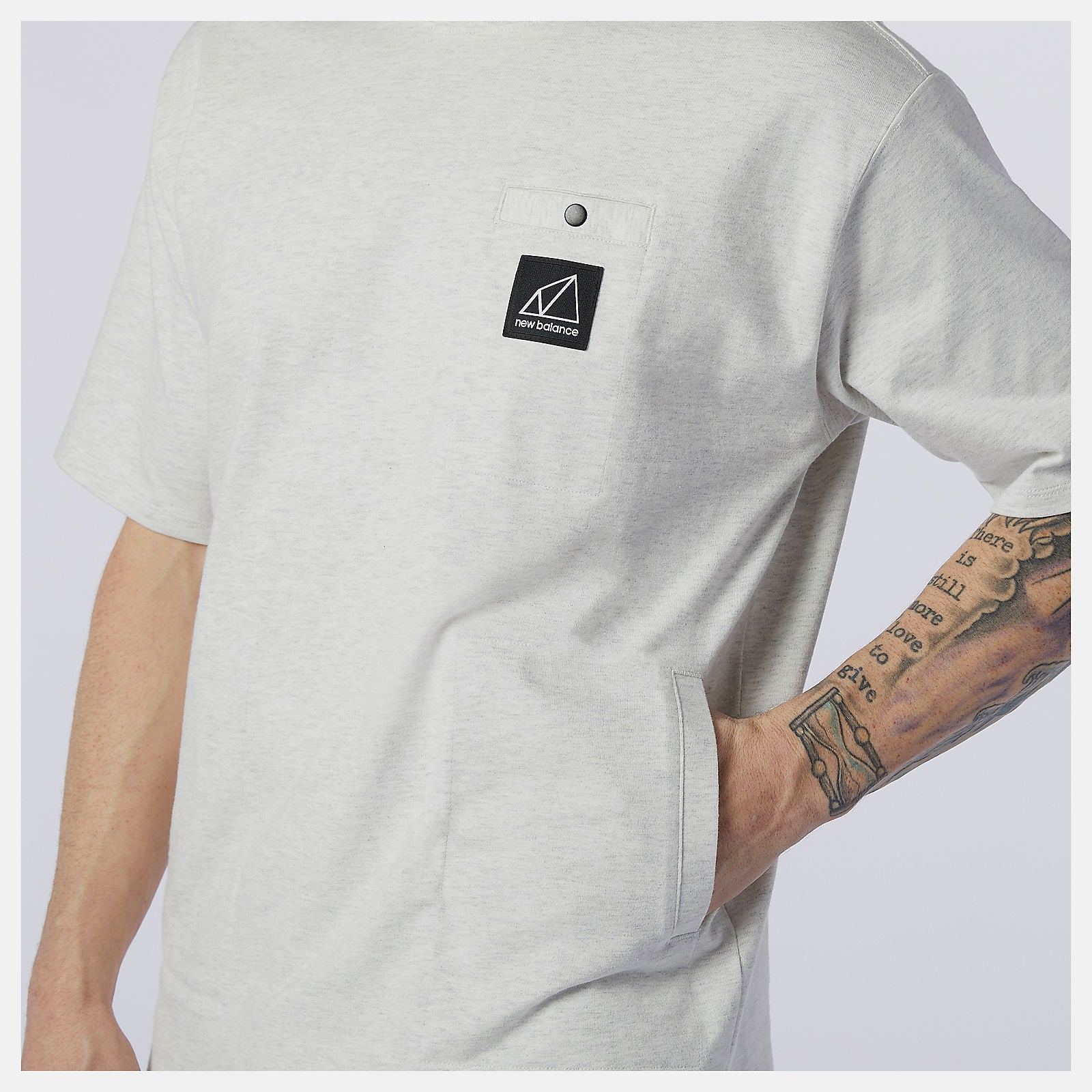 NB All Terrain Pocket Tee | New Balance Clothing Sea Salt Heather - Men