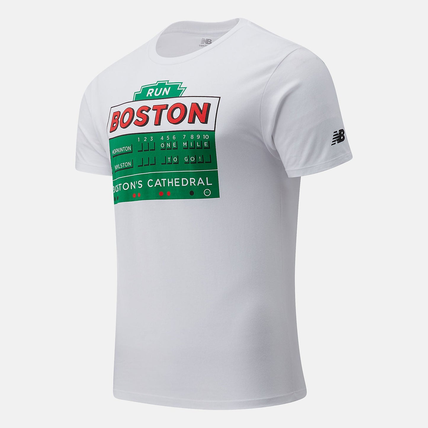 Boston One Mile To Go Graphic Tee | New Balance Clothing White - Men