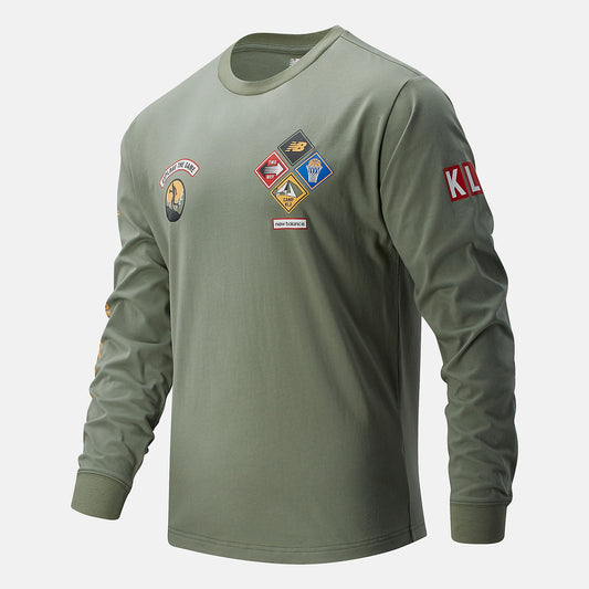 KL2 Nature of the Game Long Sleeve Graphic | New Balance Clothing Celadon - Men