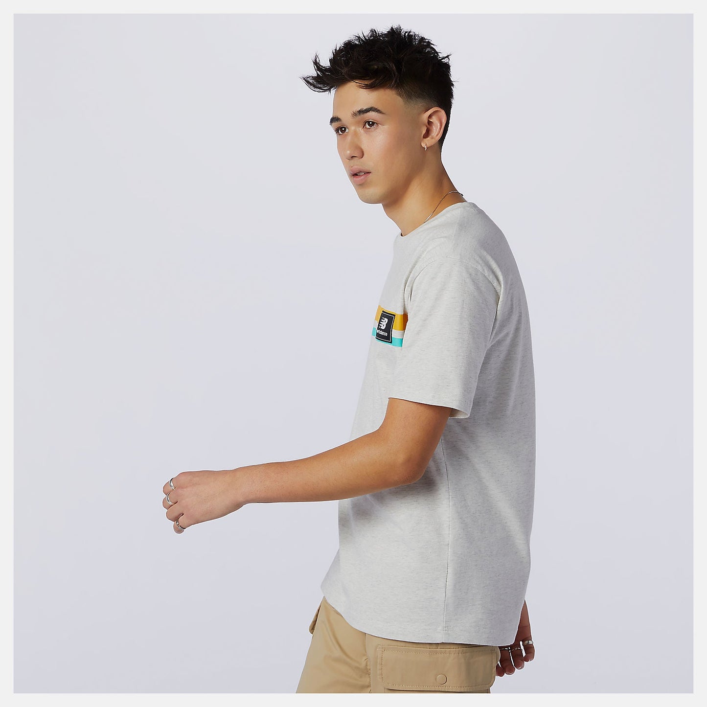 NB Athletics Higher Learning Badge Tee | New Balance Clothing Sea Salt Heather - Men